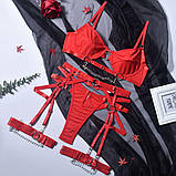 Комплект жіночої білизни з ланцюгами – розкішний набір, що стане чудовим подарунком для неї, фото 8