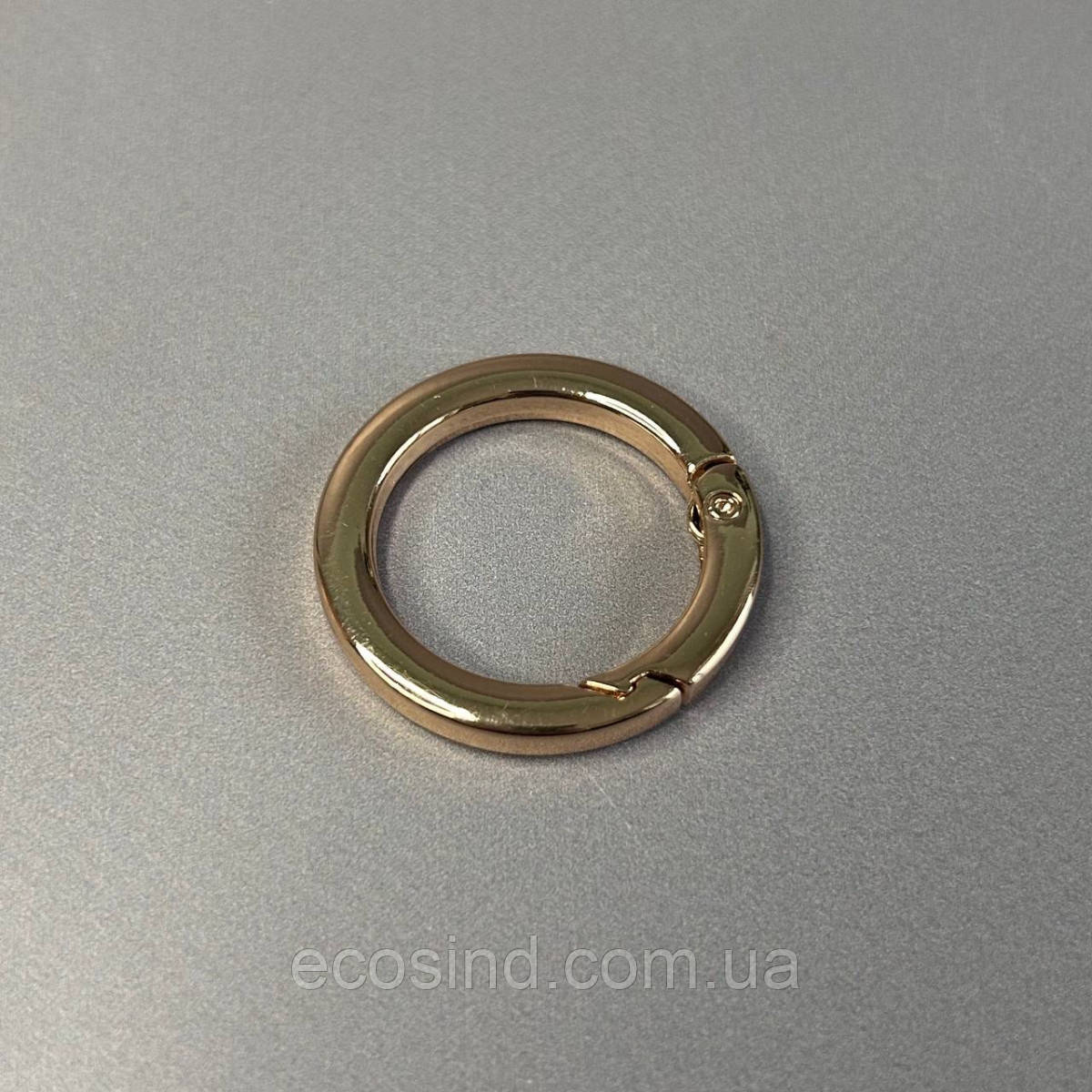 Карабін-кільце для сумки 25 мм, золото - 3,5 см, фото 1