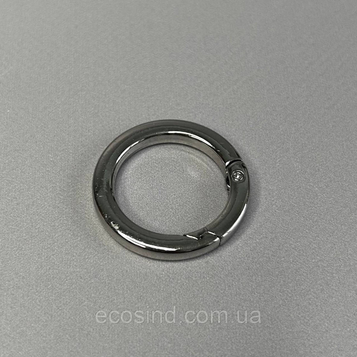 Карабін-кільце для сумки 25 мм, нікель- 3,5 см, фото 1