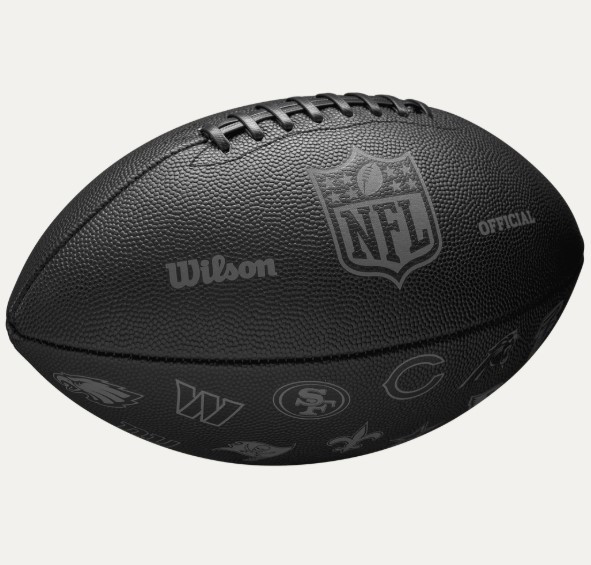 М'яч для американського футболу Wilson NFL Official 32 Team Logo Black оригінал (WF4015701XBOF)