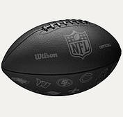 М'яч для американського футболу Wilson NFL Official 32 Team Logo Black оригінал (WF4015701XBOF)