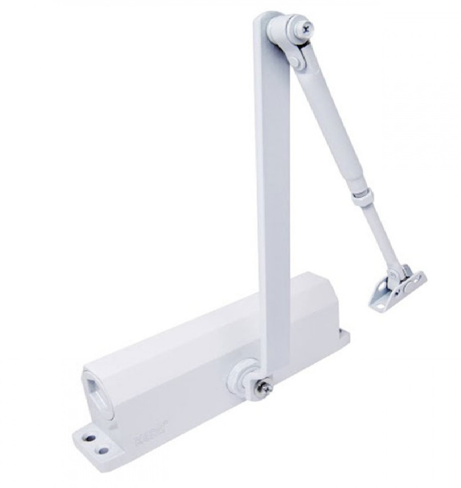 Доводчик дверний KEDR А082 від 80 до 120кг Білий