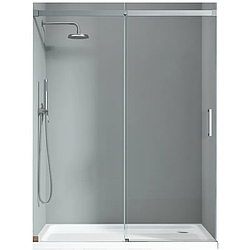 Двері в нішу Koer SR SD02-120x200-TR-01 прозоре скло Easy Clean 8мм, хром (KR5384)