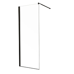 Душова перегородка Mixxus Premium FLAT SP02-80x200-TR Black Walk-In прозоре скло 8 мм (MI6854)