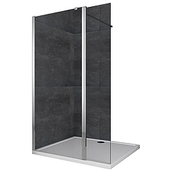 Душова перегородка Koer SR SP03-30x200-TR-01 Walk-In (рух.частот) прозоре скло Easy Clean 8 мм, хром (