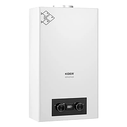 Газова колонка Koer KWH.G0110 WHITE димохідна 10 л/хв, колір білий (KR5553)
