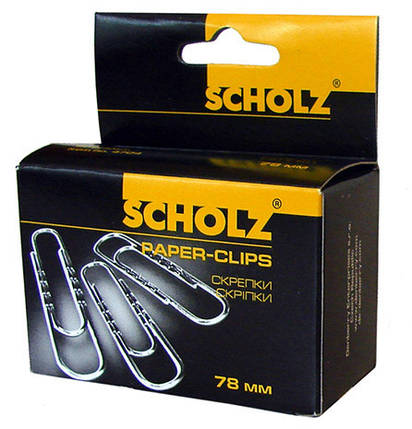 Скріпки "Scholz" 78мм 50штук нікель SOZ4704, фото 2