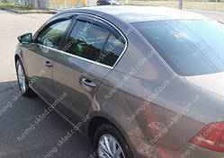 Вітровики вікон Фольксваген Пассат Б7 (дефлектори бічних вікон Volkswagen Passat B7)