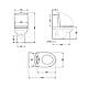 Унітаз-компакт Qtap Robin Ultra Quiet безободковий з сидінням Soft-close QT13222128AUQ1W, фото 3