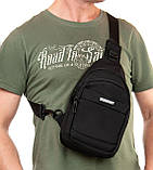 Сумка чоловіча LANPAD 17х29х10 см Чорний (LAN63746 black), фото 7