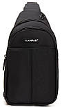 Сумка чоловіча LANPAD слинг Чорний (LAN83030 black), фото 2