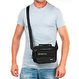 Сумка тканинна LANPAD чоловіча 23х17х11 см Чорний (LAN4120 black), фото 7