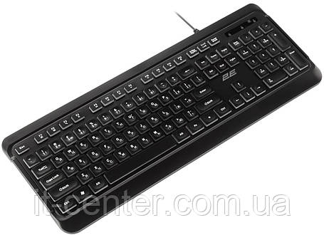 Клавіатура 2E KS120 ENG/UKR Black (2E-KS120UB_UA) з підсвіткою, фото 1