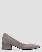 Туфлі-човники жіночі сірі натуральна замша Україна Van girls — розмір 36 (23,5 см) (модель: VG-T402ZGrey)