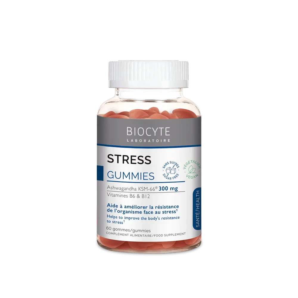 Biocyte STRESS GUMMIES Екстракт ашваганди, вітаміни. Зменшення стресу, 60 цукерок