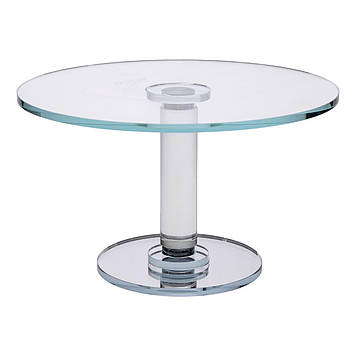 Тортівниця скляна на ніжці 30×19 см см підставка для торта, капкейків прозора HP-4-82S