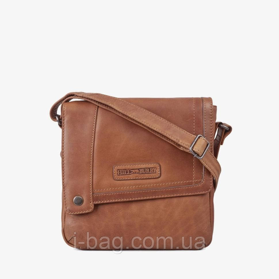 Чоловіча сумка на плече Hill Burry HB3336B із косим клапаном коньячна