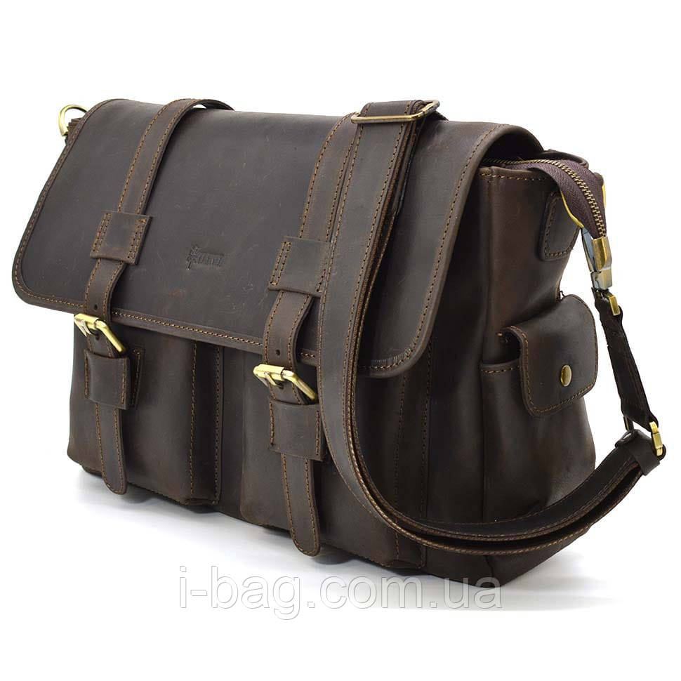 Сумка через плече зі шкіри crazy horse RC-6690-4lx бренда TARWA