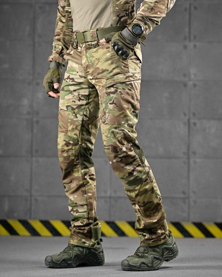 Польові штани TAYFUN мультикам літні з манжетами та посиленими зонами ДЛ6492 ТМ, фото 1