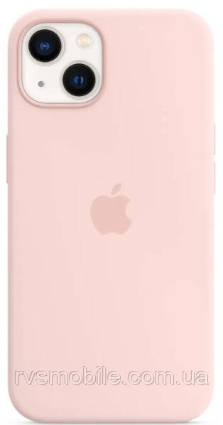 Чохол для iPhone 13 - Силіконовий з мікрофіброю Full (Лого), Light Pink (6), фото 1
