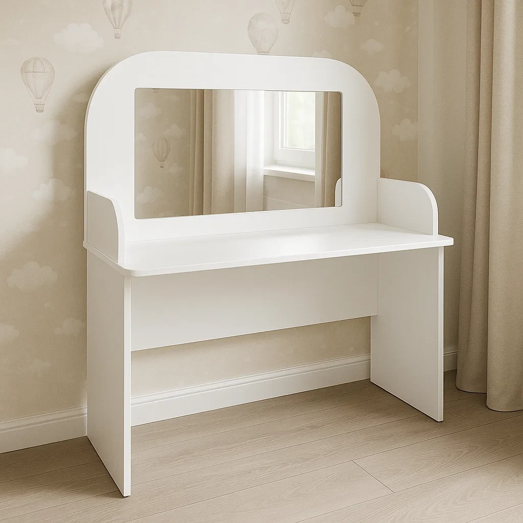 🪞✨ Дитячий логопедичний стіл із дзеркалом DS-93 "Білий", фото 1