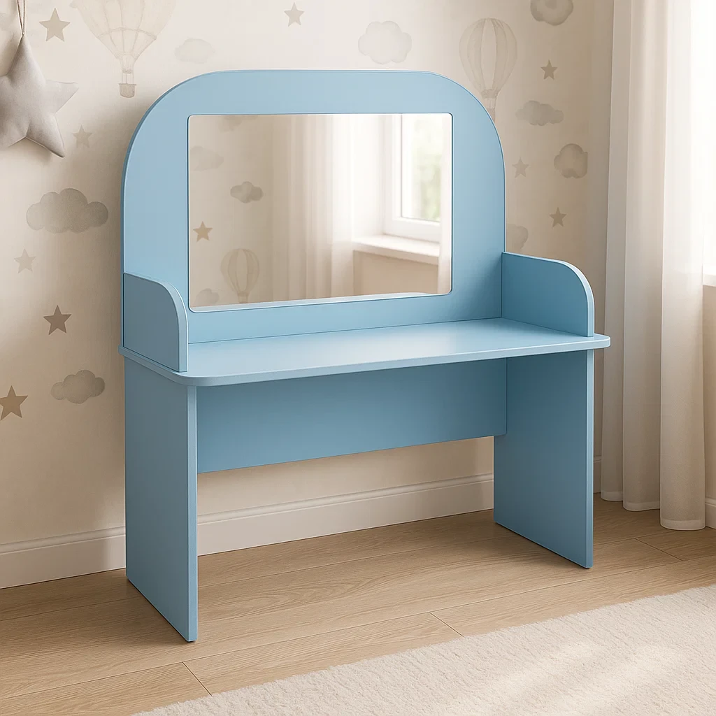 🪞✨ Дитячий логопедичний стіл із дзеркалом DS-93 "Блакитний", фото 1