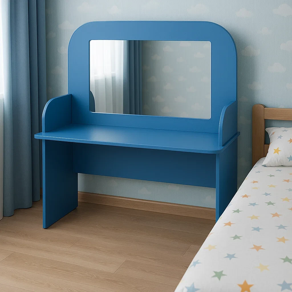 🪞✨ Дитячий логопедичний стіл із дзеркалом DS-93 "Синий", фото 1