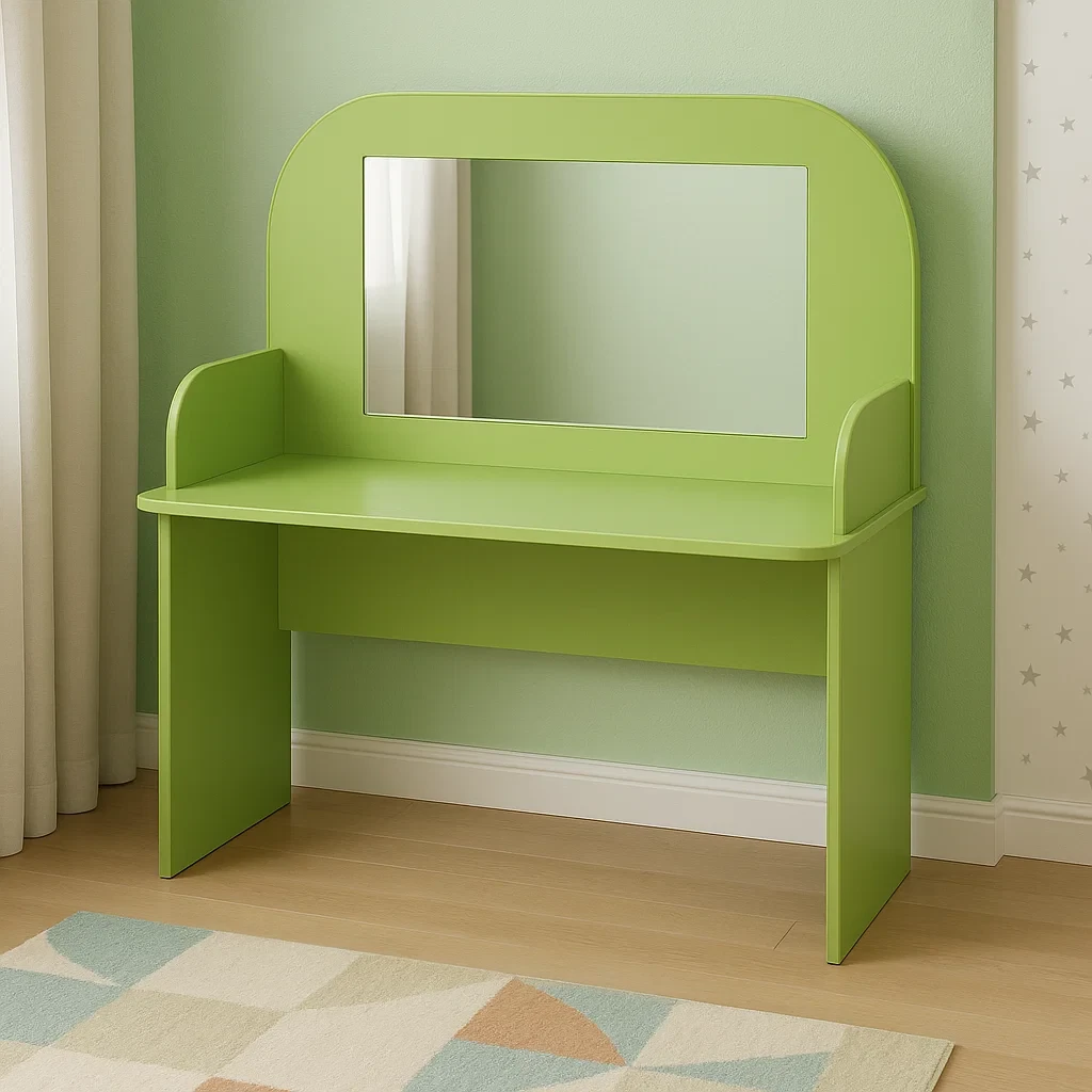 🪞✨ Дитячий логопедичний стіл із дзеркалом DS-93 "Лайм", фото 1