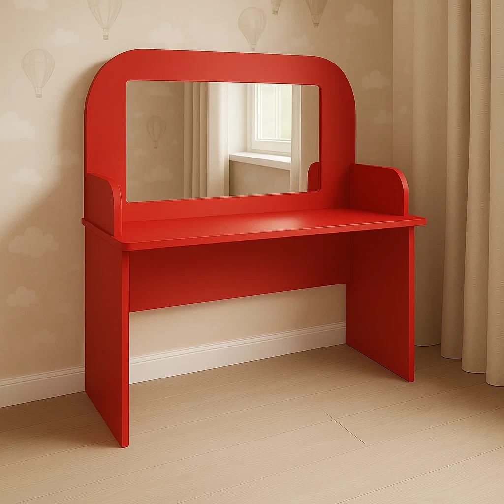 🪞✨ Дитячий логопедичний стіл із дзеркалом DS-93 "Красний", фото 1