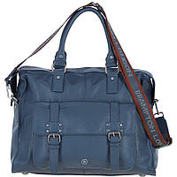 Шкіряна дорожня сумка Brampton London Weekender Navy (Синій)