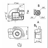 3102.3855 Безконтактний датчик положення дросельної заслінки (ДПДЗ) Daewoo Lanos, Matiz, Chevrolet Aveo (ВТН), фото 2