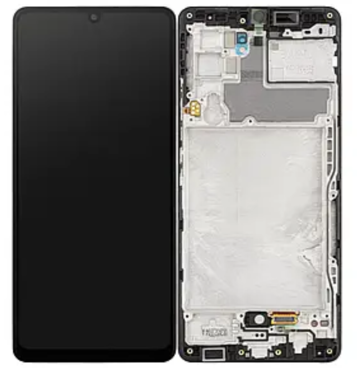 Дисплей Samsung A736 Galaxy A73 5G OLED (Small LCD) чорний + рамка сіра, фото 1