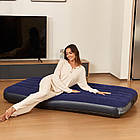 Велюровий одномісний надувний матрац 191х99х25 см для відпочинку та сну Intex 64757, фото 5