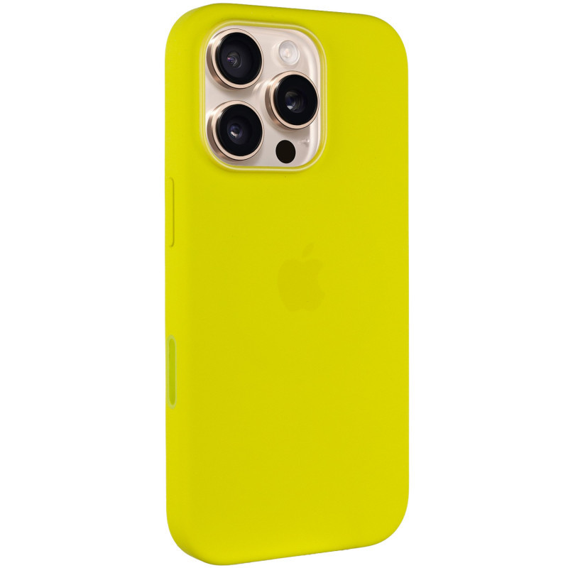 Чохол Silicone case (AAA) with Magsafe and Animation (button) для Apple iPhone 16 Pro Max (6.9") Star Fruit