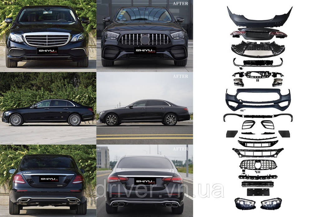 Комплект рестайлинга в AMG E63 2024 года для Mercedes E-сlass W213 2016-2023 гг