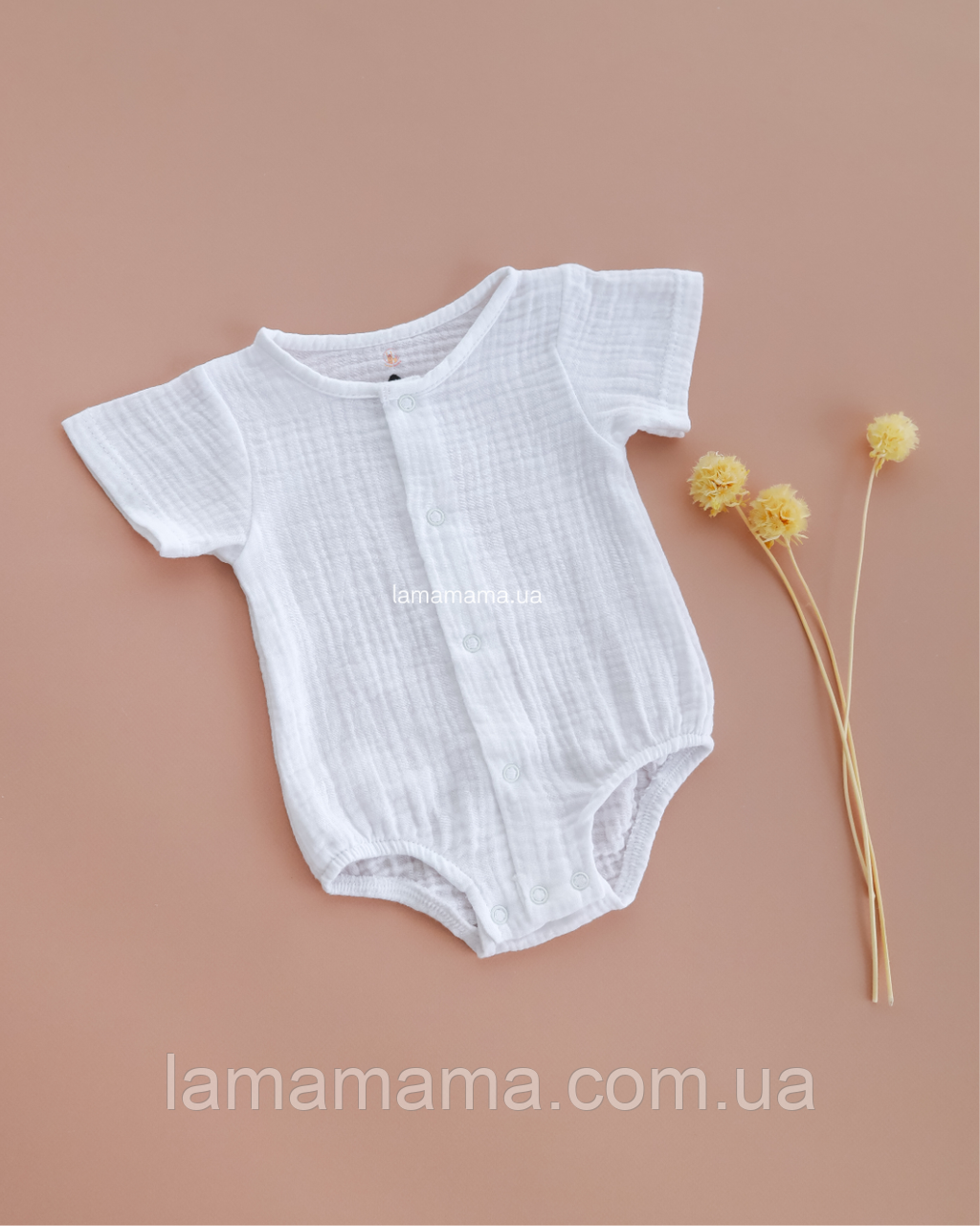 Муслиновий боді для хлопчиків Молочний Muslin Baby