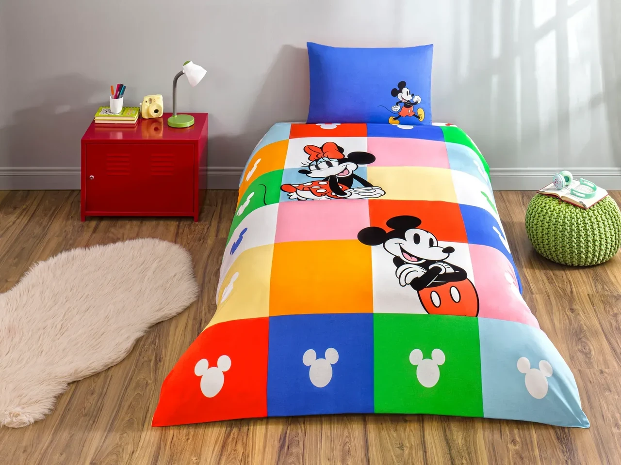 Підлітковий комплект Disney TAC Minnie&Mickey Ранфорс / простирадло на резинці, фото 1