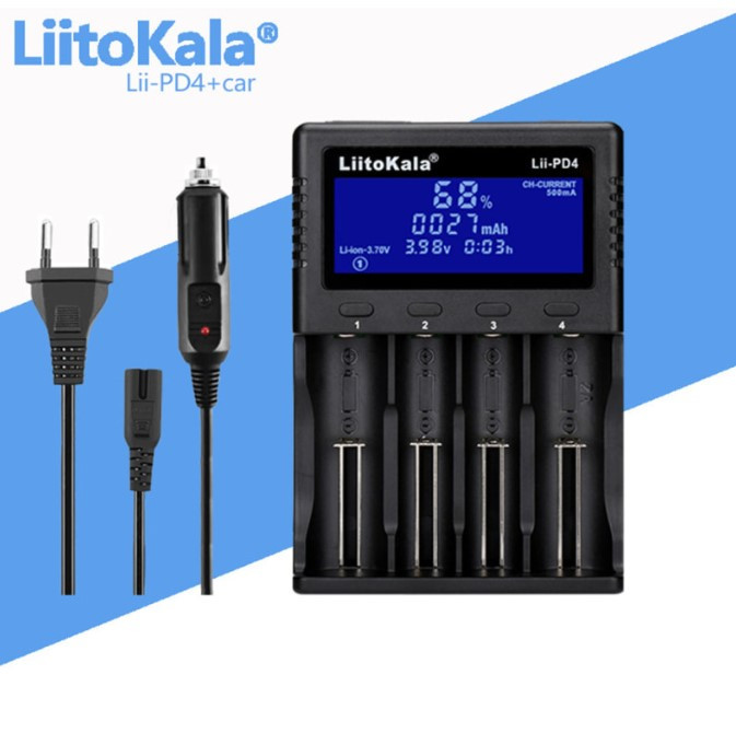 Зарядний пристрій для LiitoKala Lii-PD4+EU+CAR battery charger Лучшая цена