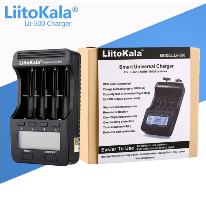 Зарядний пристрій для LiitoKala Lii-500+EU battery charger Лучшая цена