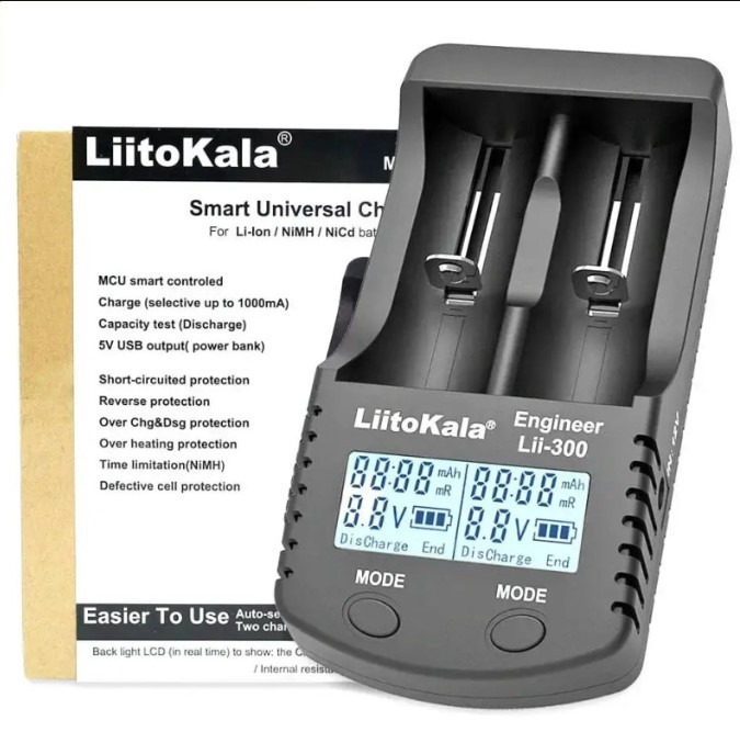 Зарядний пристрій для LiitoKala Lii-300+EU battery charger Лучшая цена