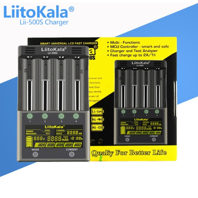 Зарядний пристрій для LiitoKala Lii-500S+EU+CAR battery charger Лучшая цена