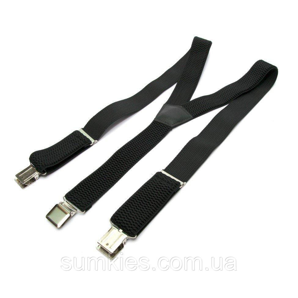 Широкі підтяжки Gofin чоловічі чорні Y образні 4 см PBP-4622, фото 1