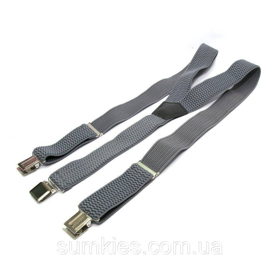 Підтяжки Gofin широкі сірі Y подібні 4 см PBP-4626, фото 1