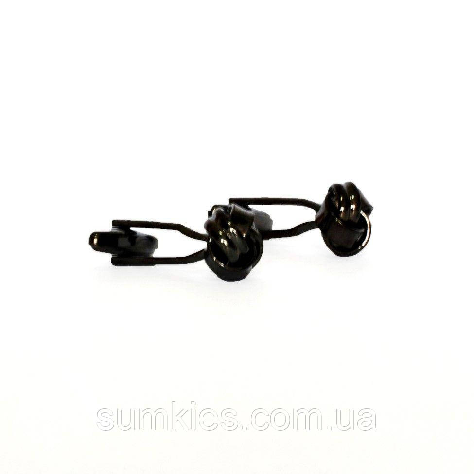 Запонки скручені чорні ZPH-1084, фото 1