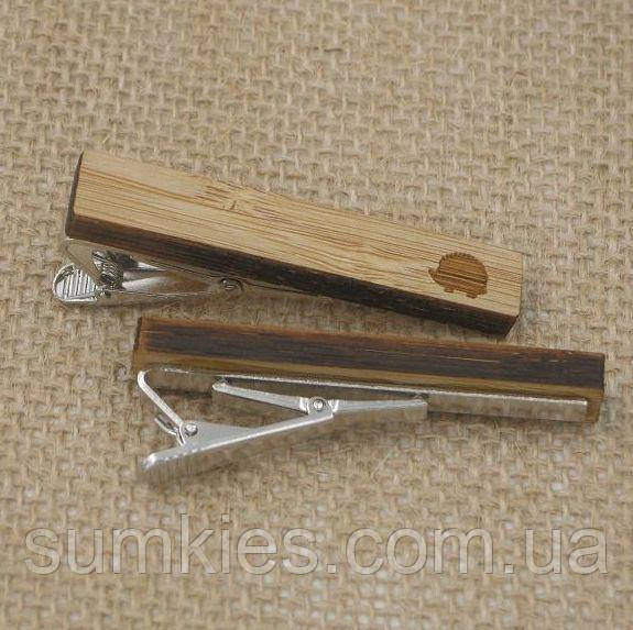 Дерев’яний затискач для краватки з їжаком ZAG-9033, фото 1