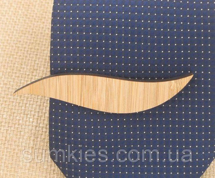 Дерев’яний затискач для краватки у вигляді хвилі ZAG-9077, фото 1