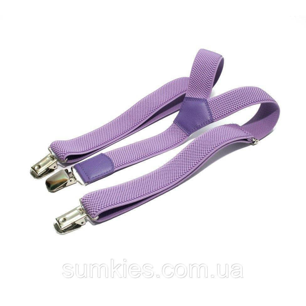 Підліткові підтяжки Gofin бузкові (світло-фіолетові) PBT-4219, фото 1