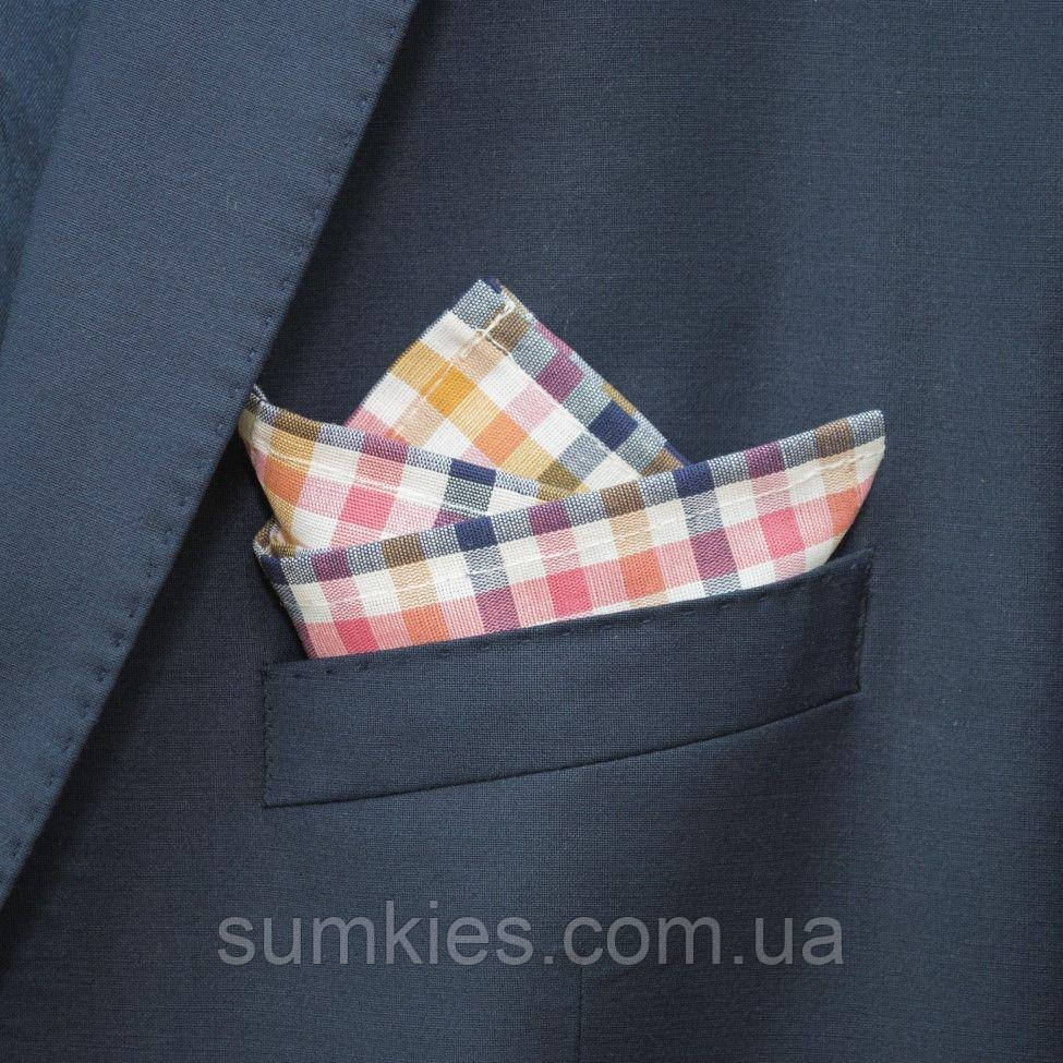 Хустинка різнокольорова в квадратики PL-144, фото 1