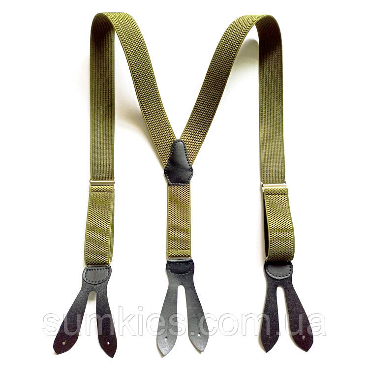 Підтяжки на гудзик хакі 3,5 см PNP-5840, фото 1