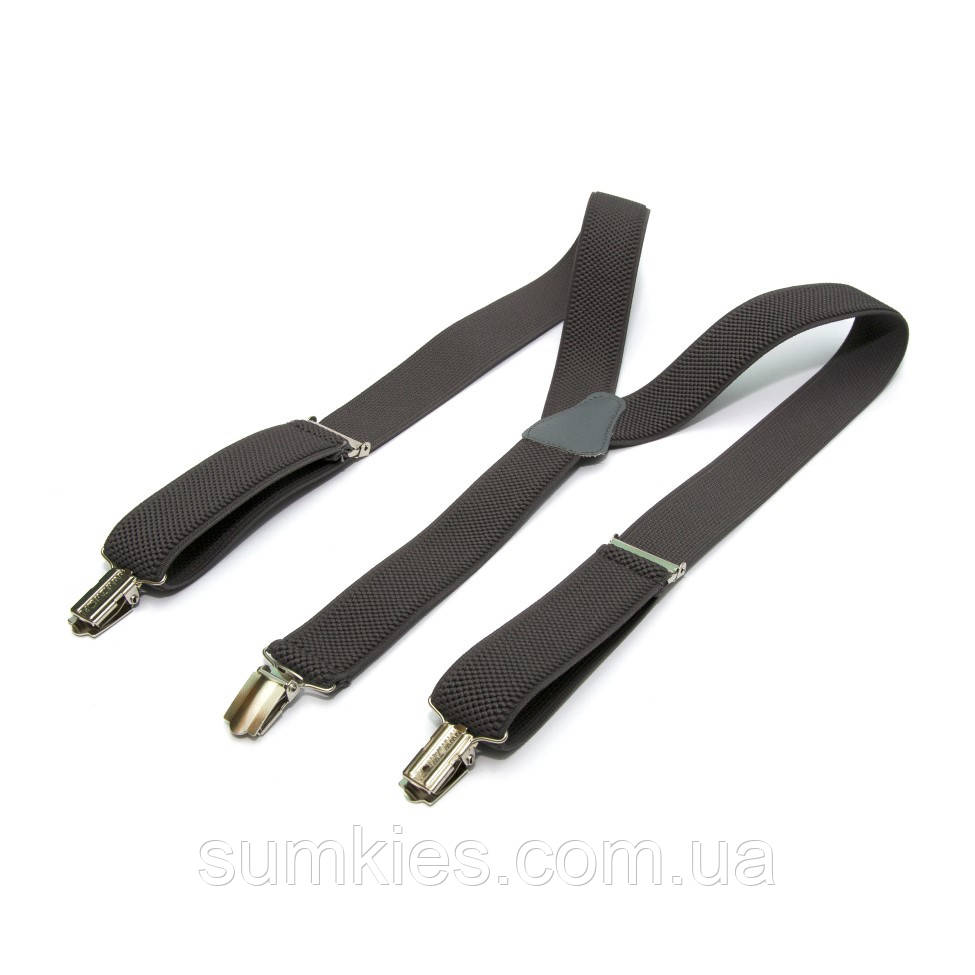 Підліткові підтяжки Gofin темно сірого кольору PBT-4252, фото 1